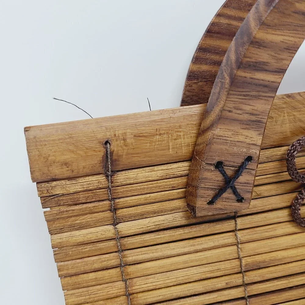 Island Treasures | Jamaica Handmade Bamboo Stick Clutch Bag (One Size)